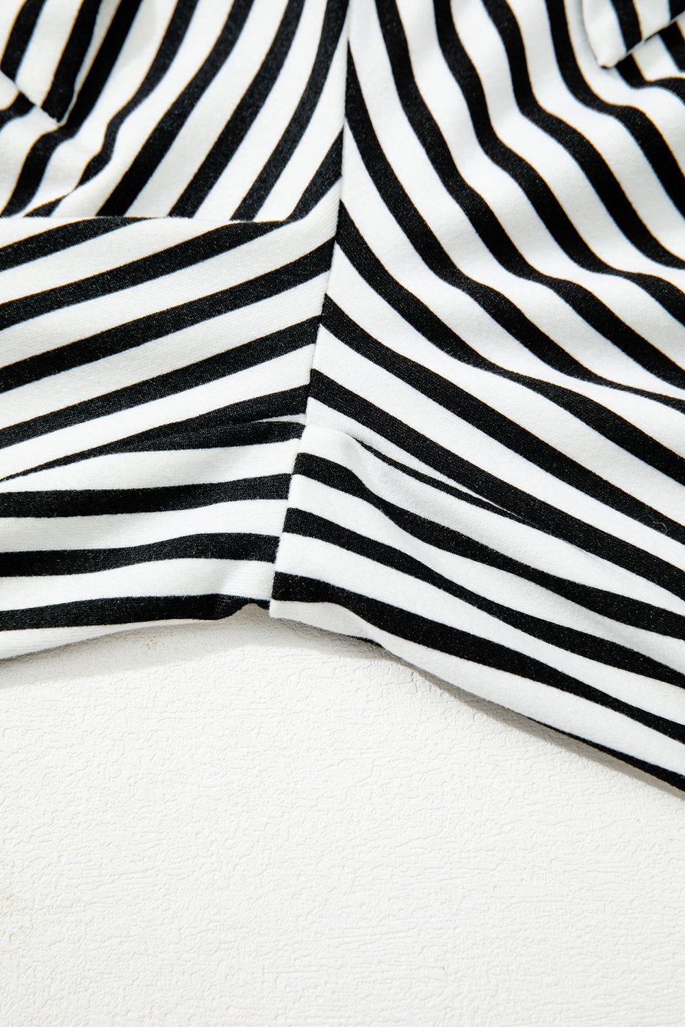 Stripe Tied High Waist Straight Leg Pants