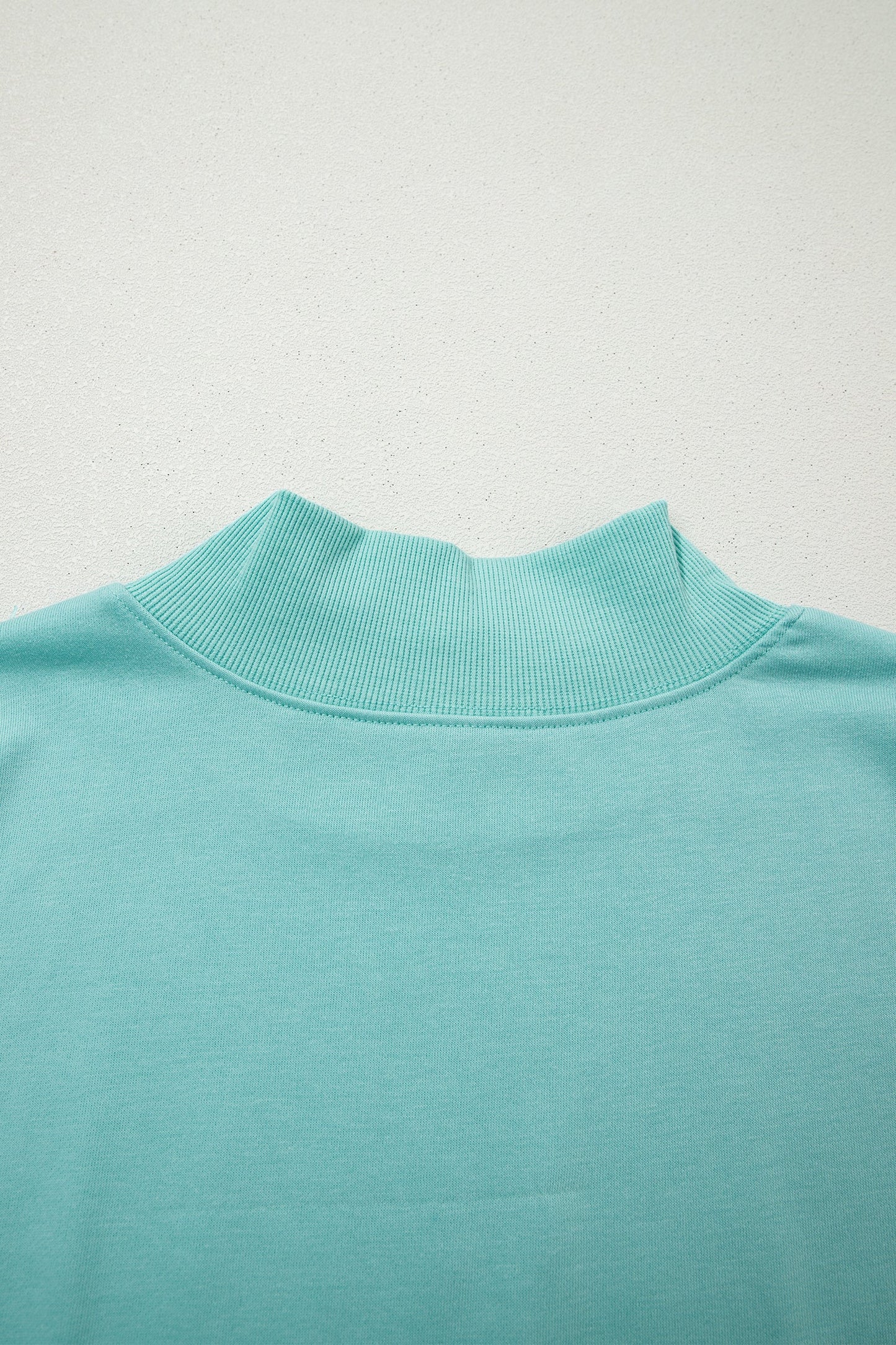 Solid Mock Neck Cap Sleeve Oversized Top