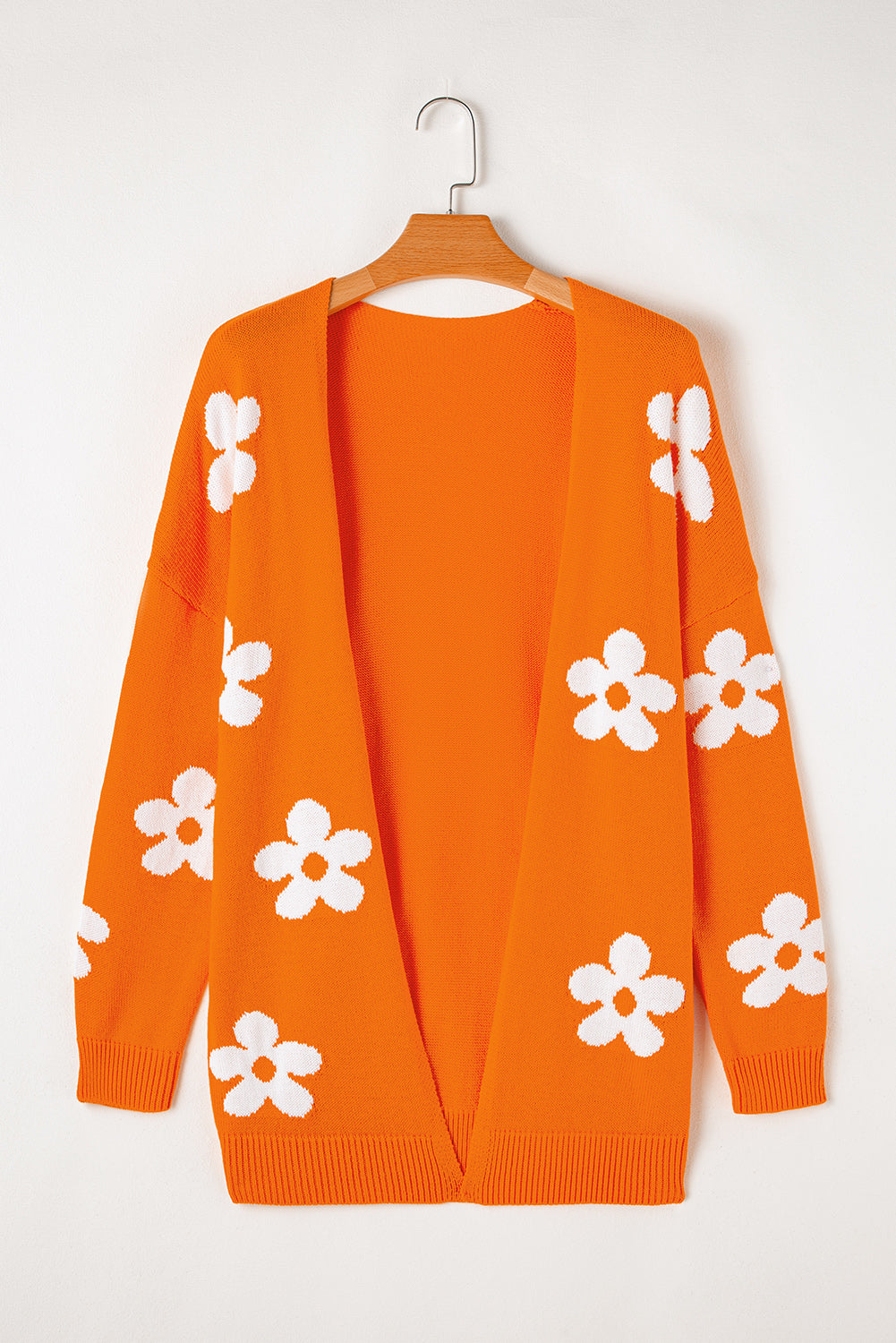 Floral Open-Front Cardigan